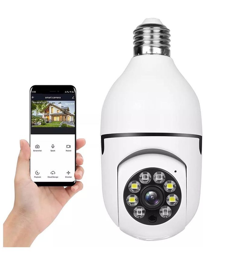 Cámara IP 360° Ampolleta motorizada Full HD -0