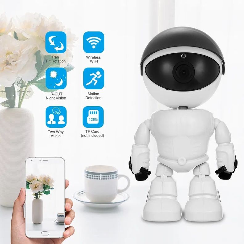 Cámara de Vigilancia Inteligente Robot Detección de Movimiento-1