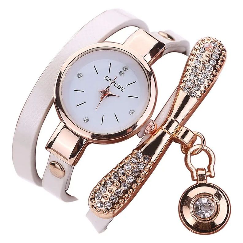 Reloj de lujo Personalizado para Mujeres con Incrustaciones y Pulsera-0