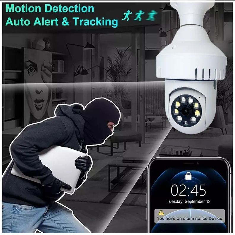 Cámara IP 360° Full HD Detector de Humo Alarma-3