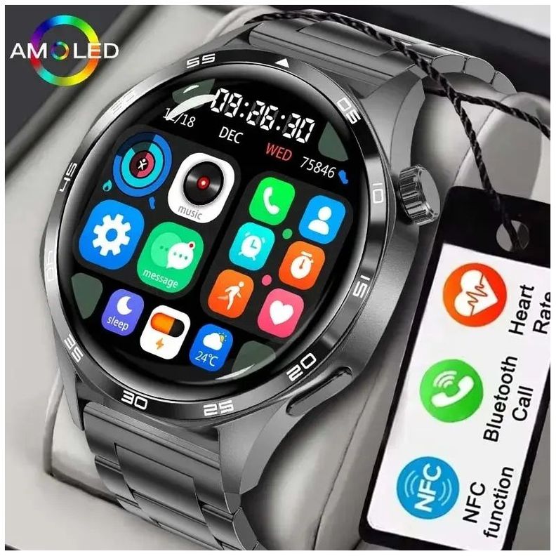 Smartwatch GT5 PRO Correa Metálica Monitor de Salud 247 IP67 BT-1