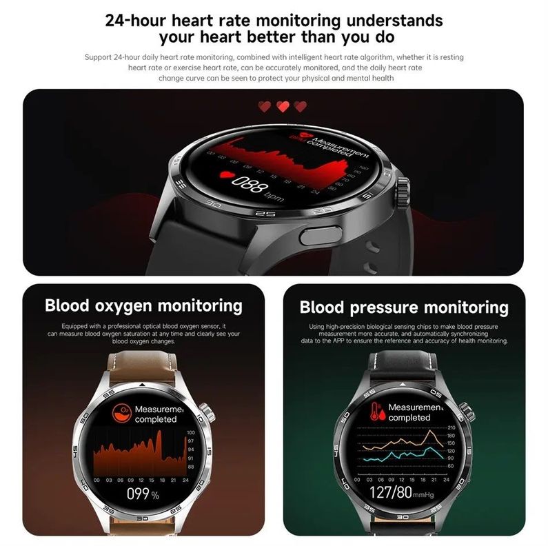 Smartwatch GT5 PRO Correa Metálica Monitor de Salud 247 IP67 BT-5