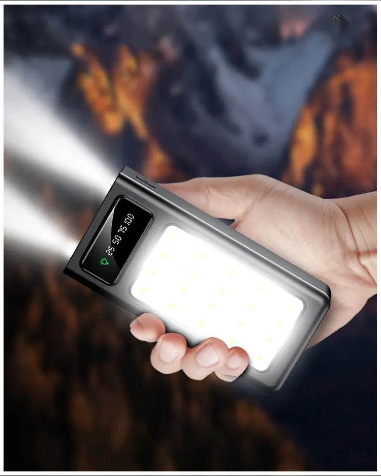 Batería Portátil Power Bank 30000mAh Carga Rápida y Luz de Emergencia-4