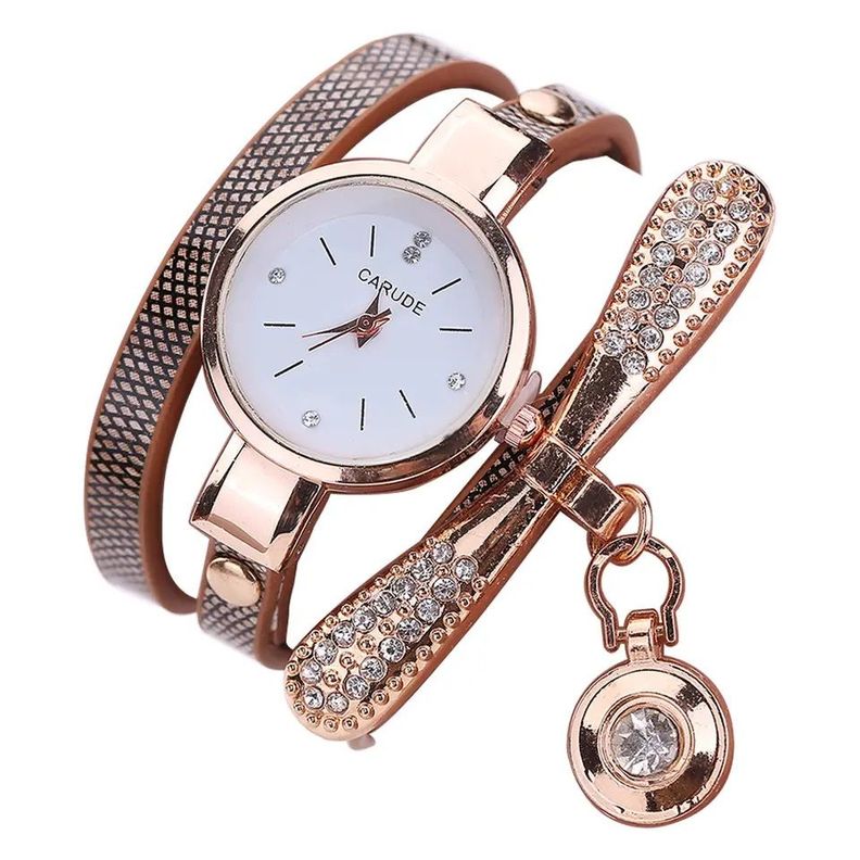 Reloj de lujo Personalizado para Mujeres con Incrustaciones y Pulsera-0