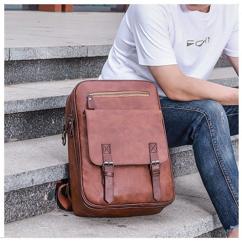 MOVAC Mochila Bolso Elite De Cuero Pu Gran Capacidad Impermeable-1
