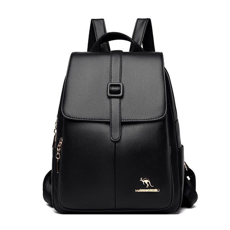 Mochila Cuero Pu Ecologico para Mujer Suave Juvenil Impermeable Multiuso-4