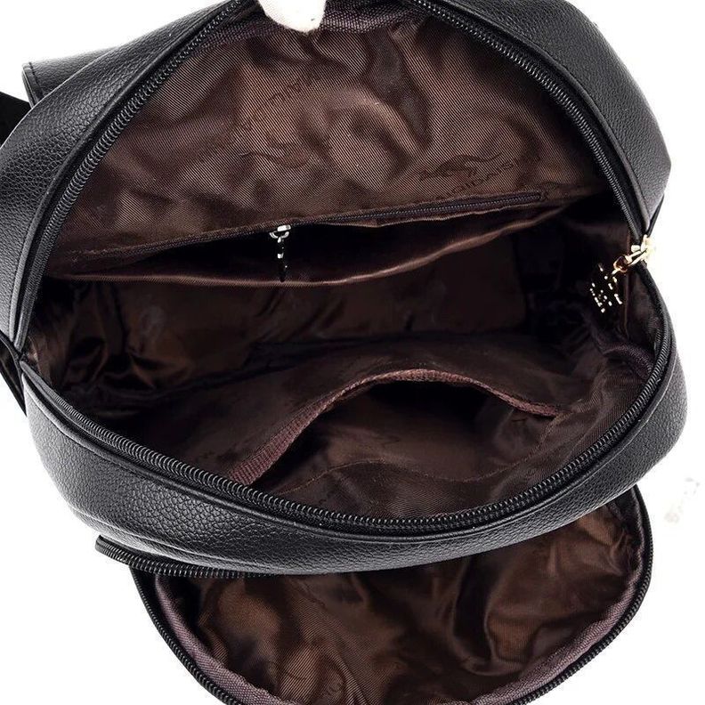Mochila Cuero Pu Ecologico para Mujer Suave Juvenil Impermeable Multiuso-5