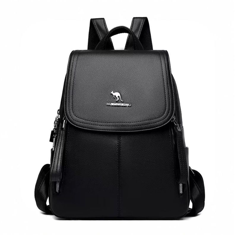 Mochila Mujer Cuero Pu Antirrobo Alta Calidad Gran Capacidad-0