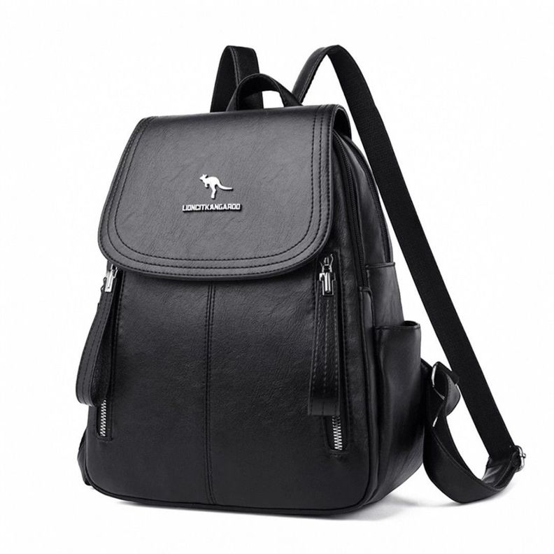 Mochila Mujer Cuero Pu Antirrobo Alta Calidad Gran Capacidad-1