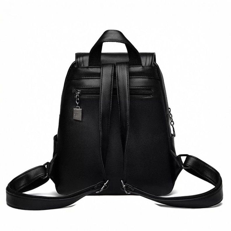 Mochila Mujer Cuero Pu Antirrobo Alta Calidad Gran Capacidad-3