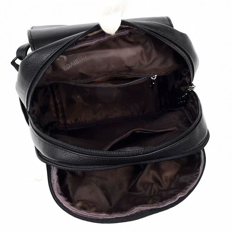 Mochila Mujer Cuero Pu Antirrobo Alta Calidad Gran Capacidad-5