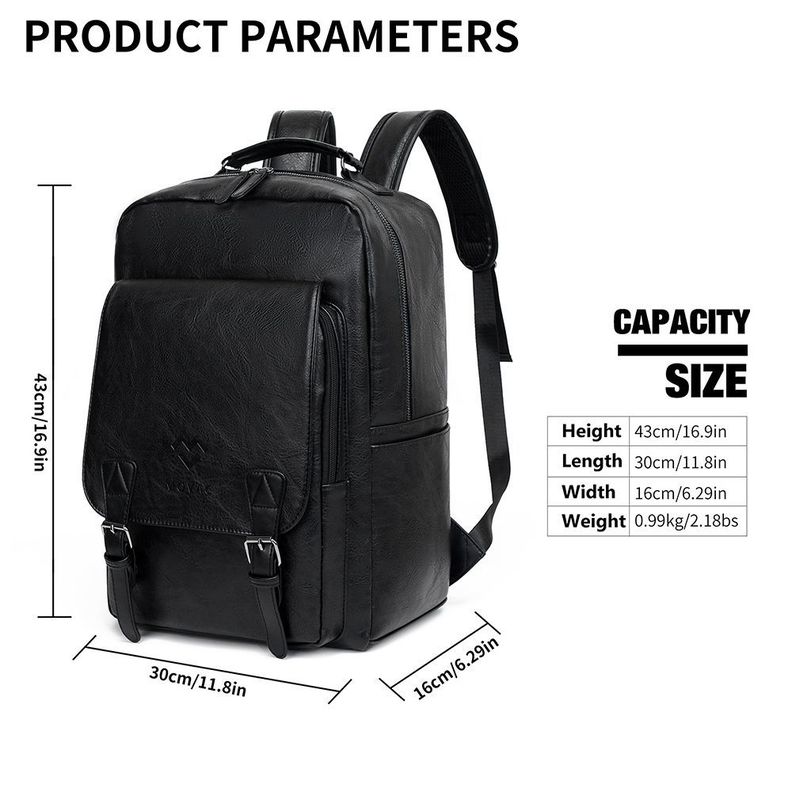 Mochila MOVAC Urban de Cuero Pu Ecologico Elegante Gran Capacidad-6