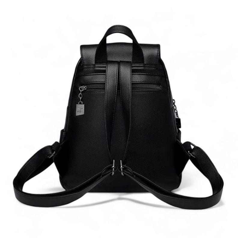 Mochila de Mujer Chic Cuero Pu Suave Juvenil Impermeable Gran Capacidad-3