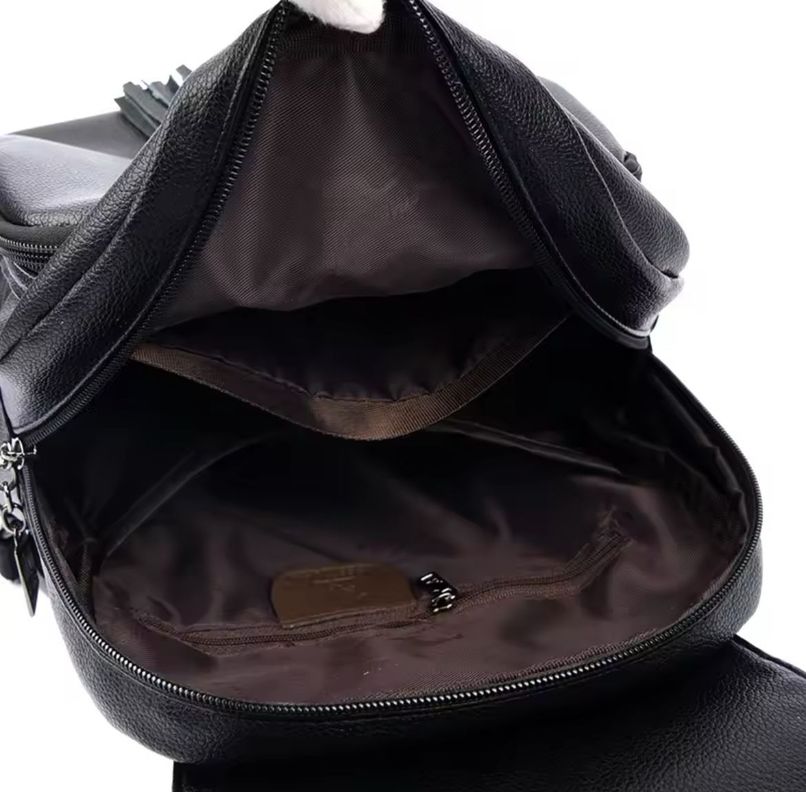 Mochila de Mujer Chic Cuero Pu Suave Juvenil Impermeable Gran Capacidad-5