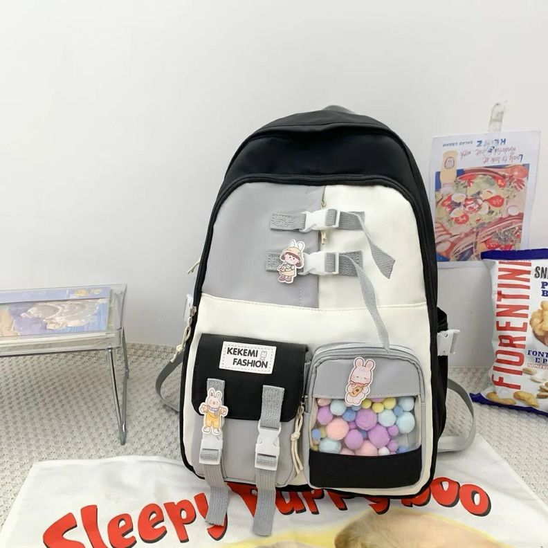 Mochila Bolso Escolar Kawaii Estilo Coreano Gran Capacidad -3