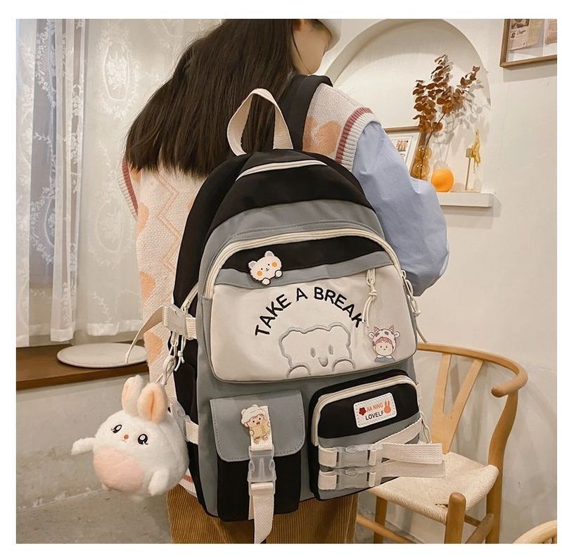 Mochila Bolso Juvenil Escolar Kawaii Ligera Multiuso 15L-2