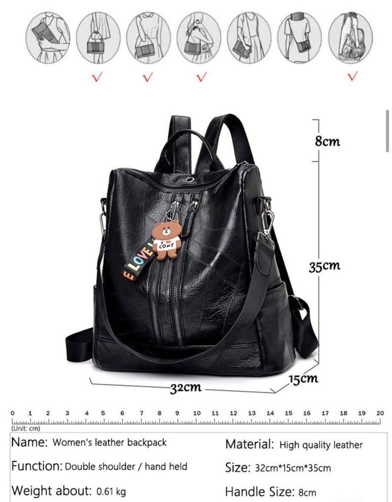 Mochila MOVAC Ultra Elegance Antirrobo para Mujer De Material Cuero PU -6