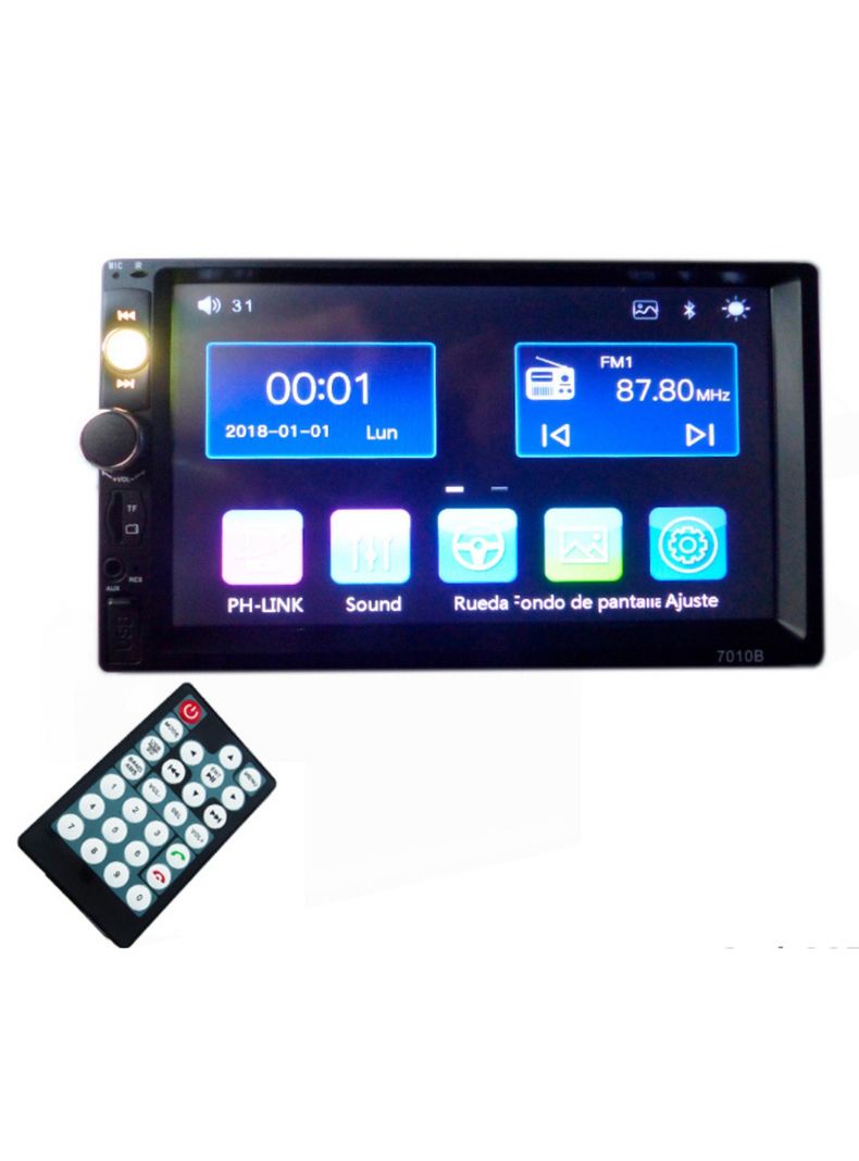 Radio 2din Pantalla Touch, HD 7”, USB Bluetooth, Mirror Link Control Remoto-1