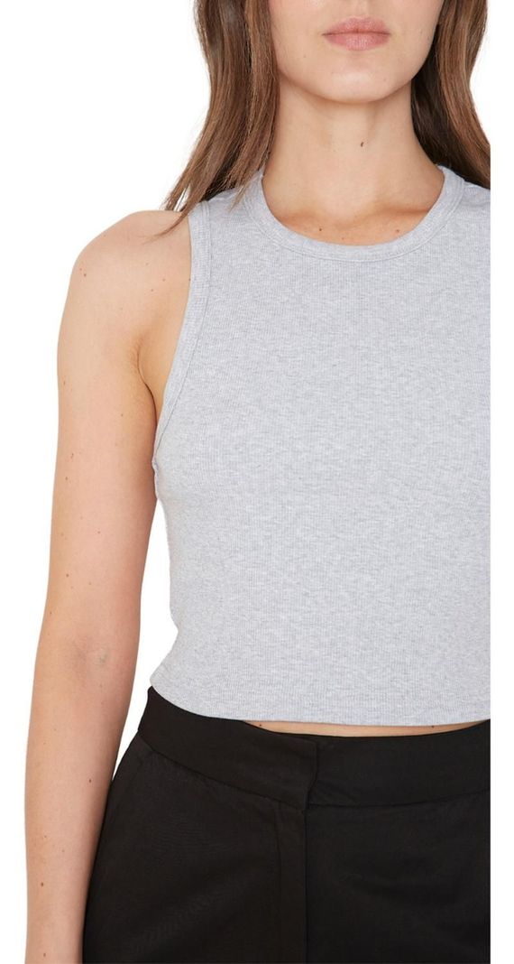 Rib Tank Top Crop Gris Jacinta Tienda-6