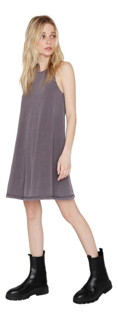 Vestido Elisa Gris Jacinta Tienda-2