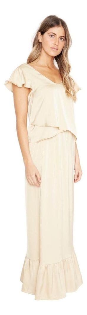 Falda Ana Satin Dorada Jacinta Tienda-1