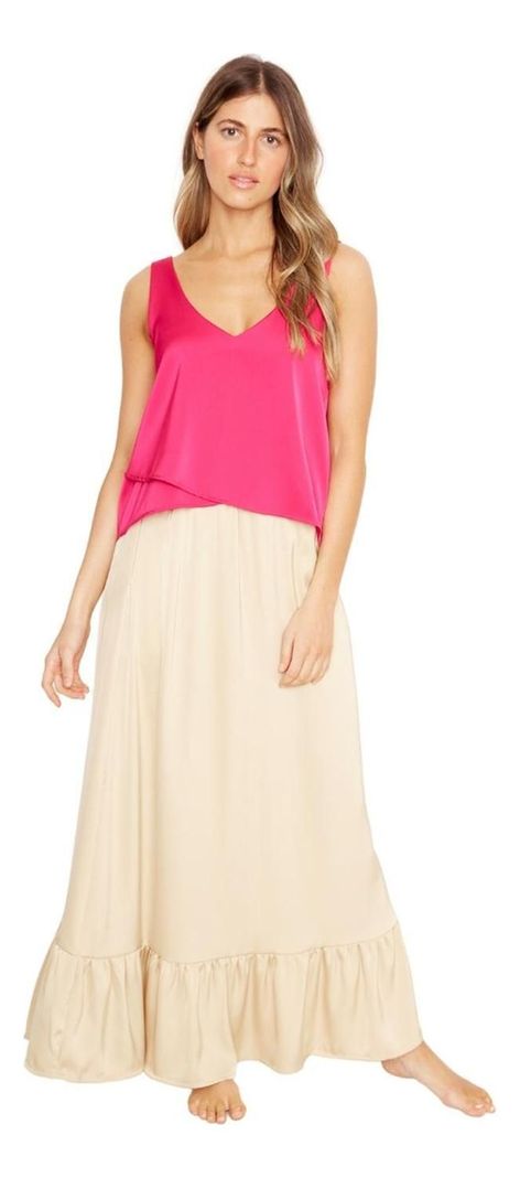 Falda Ana Satin Dorada Jacinta Tienda-2
