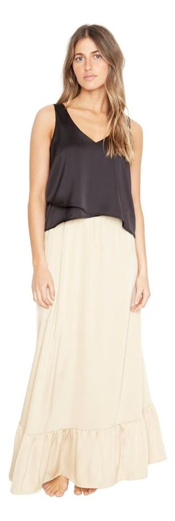 Falda Ana Satin Dorada Jacinta Tienda-5