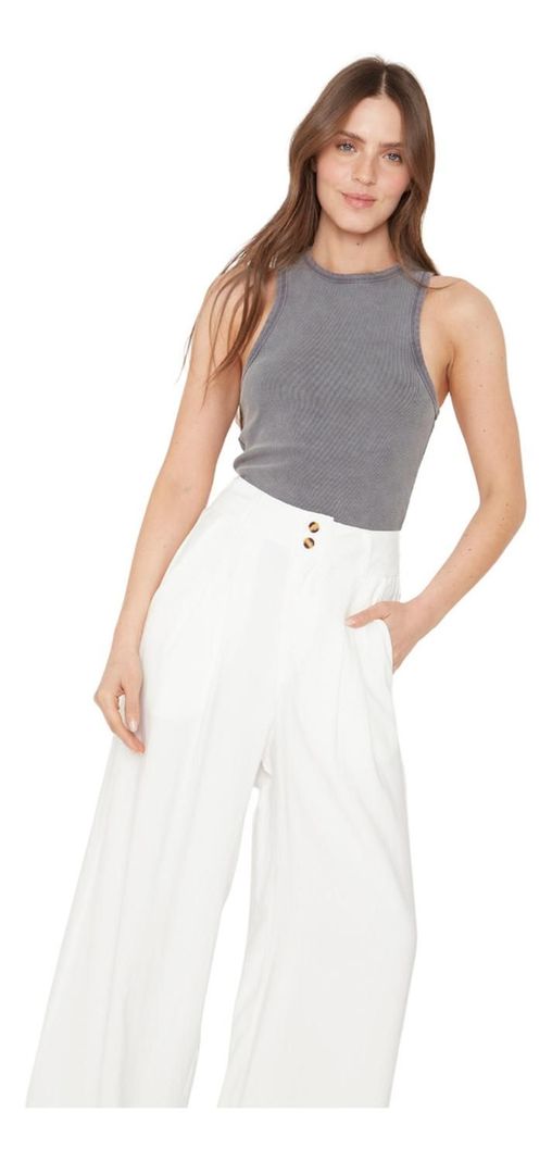 Pantalón Laura Ii Blanco Jacinta Tienda-0