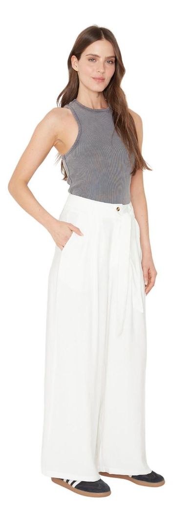 Pantalón Laura Ii Blanco Jacinta Tienda-2