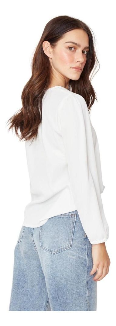 Blusa Vesta Blanca Jacinta Tienda-2