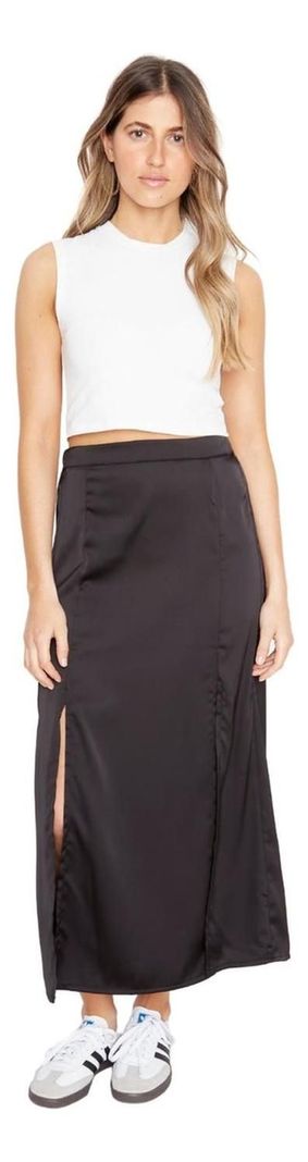 Falda Jane Satin Negra Jacinta Tienda-0