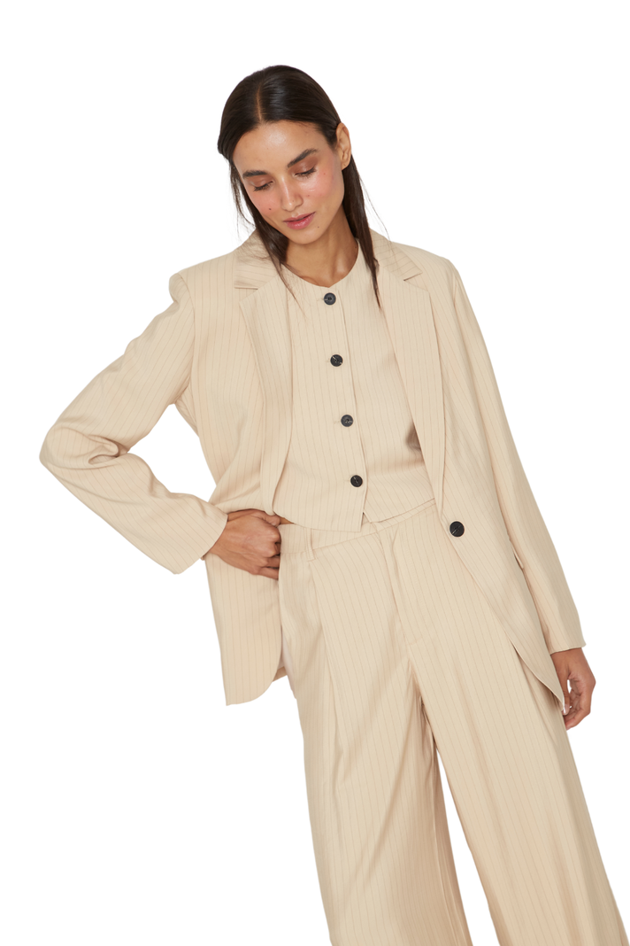 Vest Oxford rayas crudo Jacinta Tienda-4