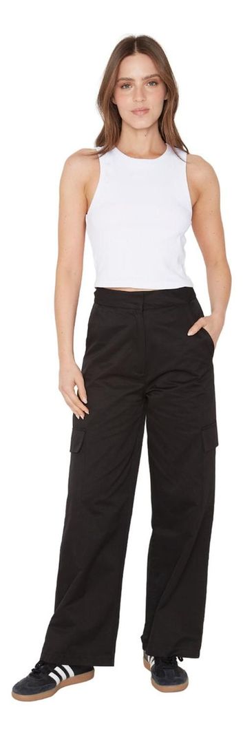 Rib Tank Top Crop Blanco Jacinta Tienda-1