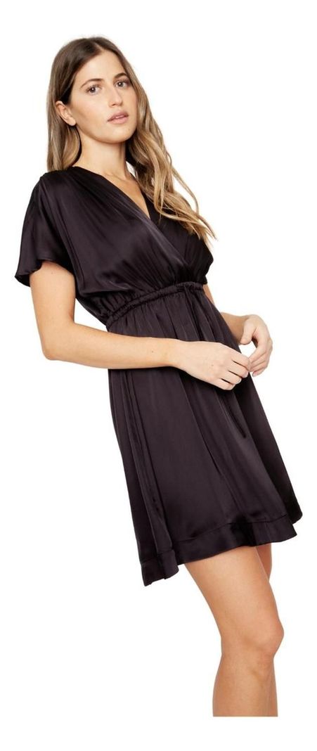 Vestido Luci Satin Negro Jacinta Tienda-1