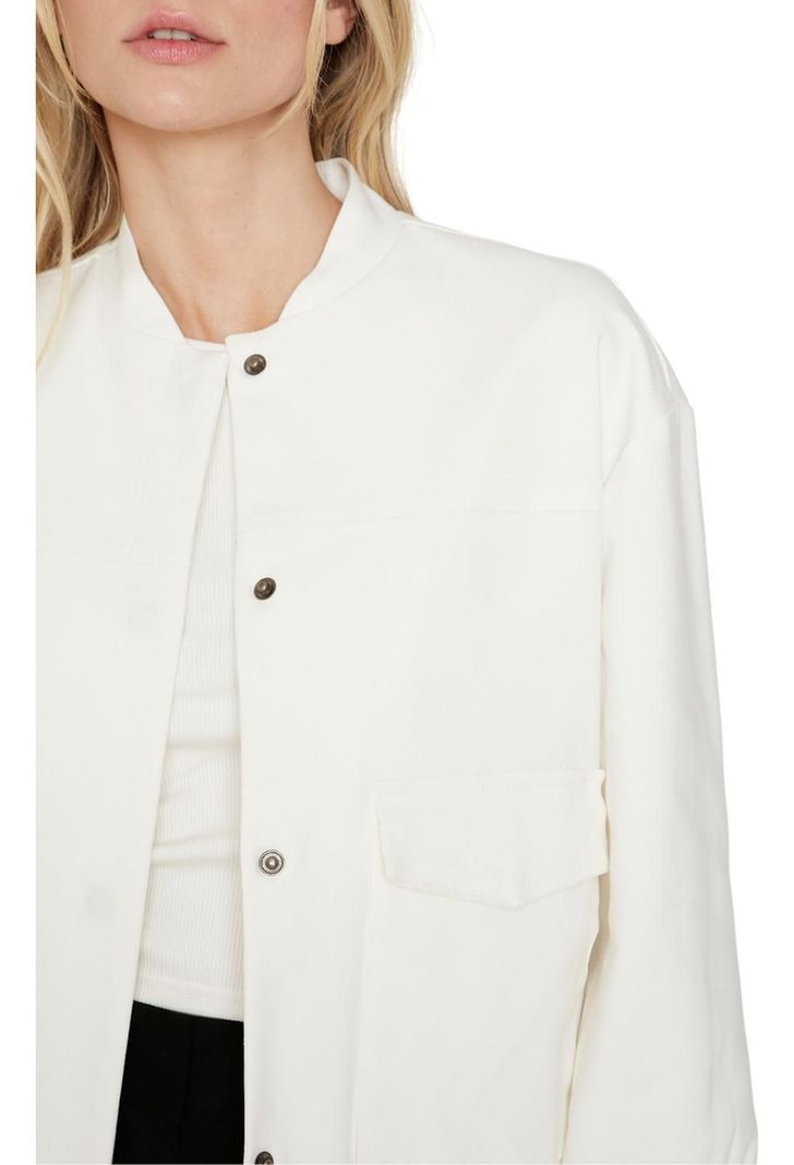 Chaqueta Bomber Manga Larga Blanca Jacinta Tienda-4