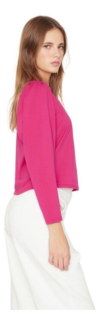 Polera Alicia Manga Larga Fucsia Jacinta Tienda-2