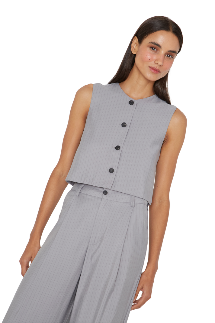 Vest Oxford rayas gris Jacinta Tienda-2