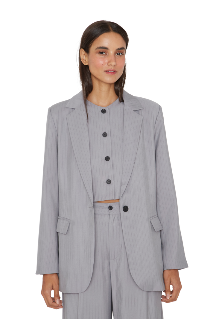 Vest Oxford rayas gris Jacinta Tienda-4