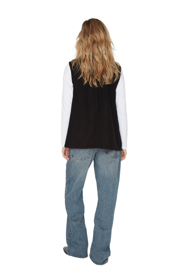 Chaqueta Royal sin mangas negra Jacinta Tienda-4