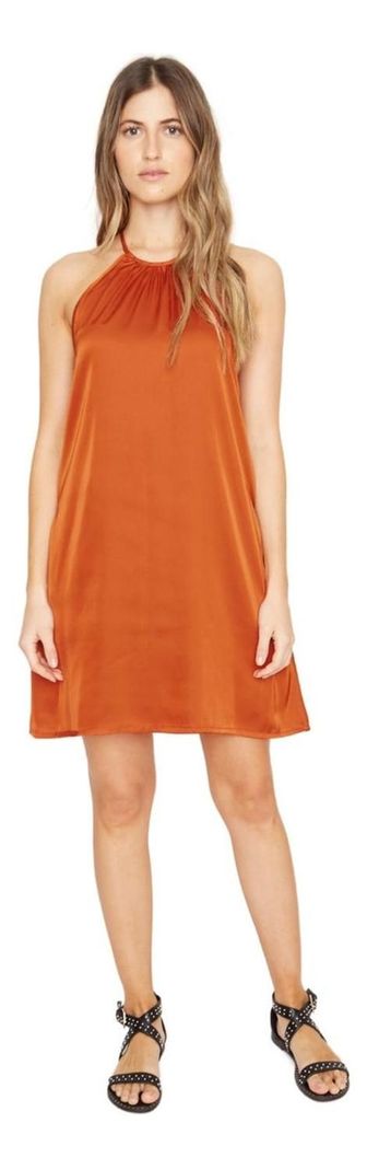 Vestido Rena Satin Cobre Jacinta Tienda-3