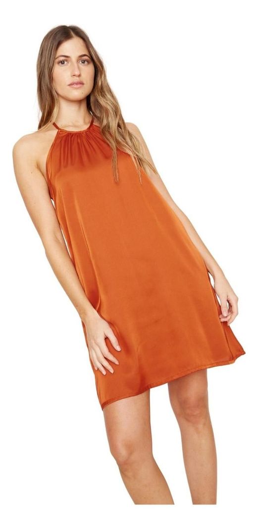 Vestido Rena Satin Cobre Jacinta Tienda-6