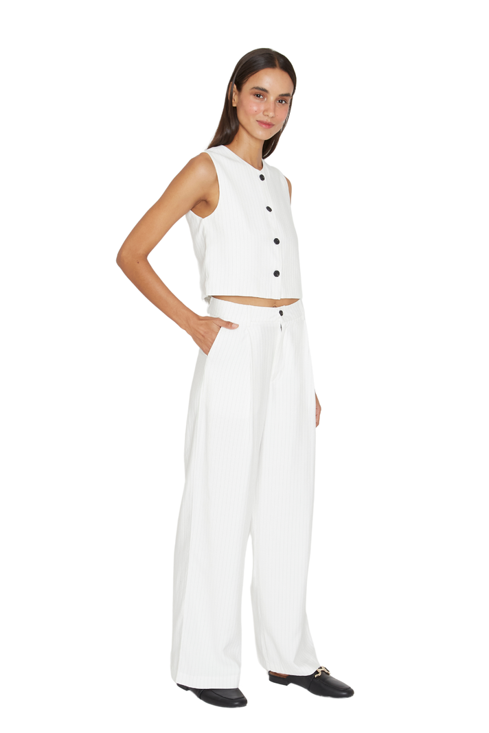Pantalón Oxford rayas blanco Jacinta Tienda-2