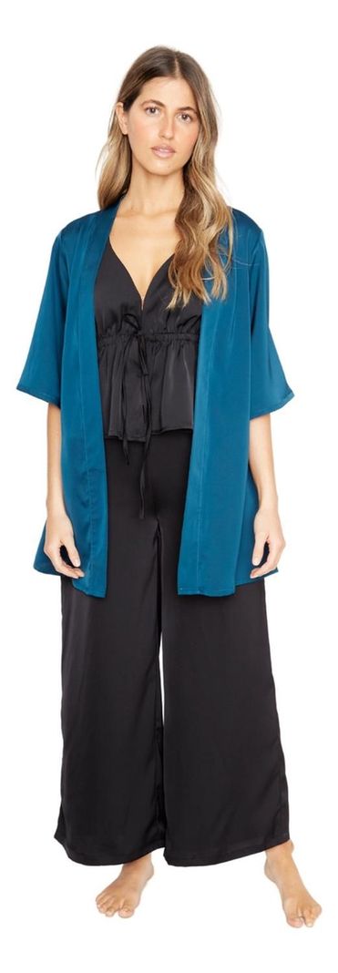 Kimono Lis Satin Petróleo Jacinta Tienda-4