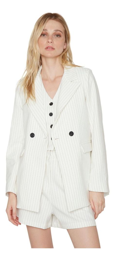 Blazer Owen Rayas Blanco Jacinta Tienda-0
