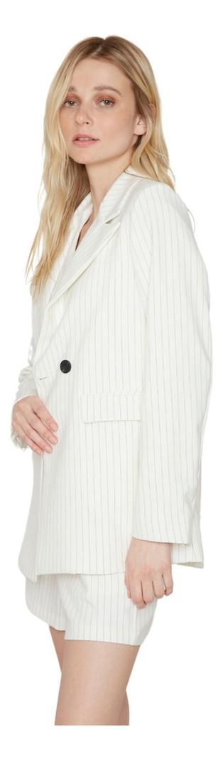 Blazer Owen Rayas Blanco Jacinta Tienda-1