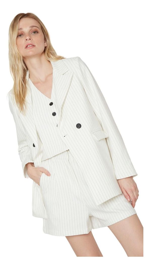 Blazer Owen Rayas Blanco Jacinta Tienda-2