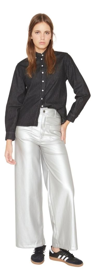 Pantalon Kylie Plateado Jacinta Tienda Plata 32