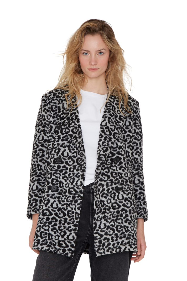 Abrigo Gracia animal print negro Jacinta Tienda-2