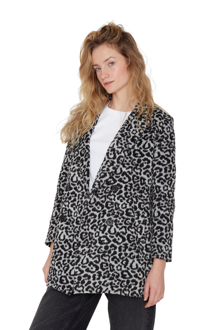 Abrigo Gracia animal print negro Jacinta Tienda-3