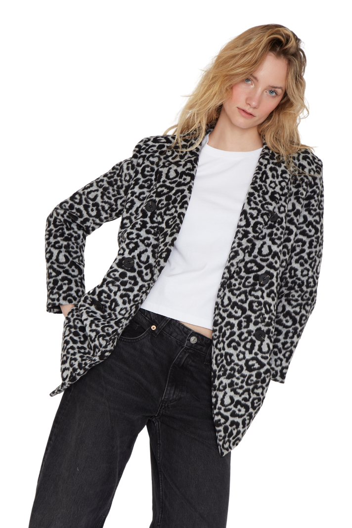 Abrigo Gracia animal print negro Jacinta Tienda-4